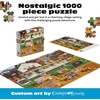 image:imageBuffalo Games Charles Wysocki Storin Up 1000 Piece Jigsaw Puzzle  Silver Select 2675 x 1975 in with Poster  1000 Piece Puzzle for Adults  Americana Village Scene  Foil Accent Box