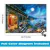 image:imageBuffalo Games Darrell Bush  Moonlight Lodge  1000 Piece Jigsaw Puzzle  Multicolor Rectangular  Includes Poster  1000 Piece Puzzle for Adults  Scenic LandscapeMoonlight Lodge