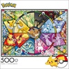 image:imageBuffalo Games Pokmon Eevee Evolutions Series 1 Jigsaw Puzzle  500 Piece Puzzle 2125 x 15 in  Precision Cut Pieces  Bonus Reference Poster  Eevee Evolutions Artwork with Sylveon amp UmbreonEevees Stained Glass