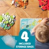 image:imageChuckle amp Roar Jigsaw Puzzle Set  4 Pack 48 72 amp 100 Pieces Ages 3  Space Ocean Safari amp World Map Scenes  Color Coded Backs amp Storage Bags  Learning Toys for Preschool