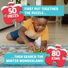 image:imageChuckle amp Roar Preschool Puzzles  Large Kids Floor Puzzle  Christmas Village Seek amp Find  50 Piece Giant 3ft x 2ft Ages 4