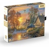 image:imageBuffalo Games Abraham Hunter Autumn Mist 1000 Piece Jigsaw Puzzle  Gold Collection  Puzzle for Adults  Poster Included  Calming Fall Scene