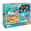 image:imageChuckle amp Roar Jigsaw Puzzle Set  4 Pack 48 72 amp 100 Pieces Ages 3  Space Ocean Safari amp World Map Scenes  Color Coded Backs amp Storage Bags  Learning Toys for Preschool