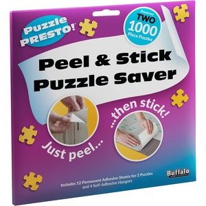 image:image2 PackPuzzle Presto Peel amp Stick Puzzle Saver The Original and Still The Best Way to Preserve Your Finished Puzzle 12 Adhesive Sheets and 4 Adhesive Hangars Preserve Two1000 Piece Puzzles Multi
