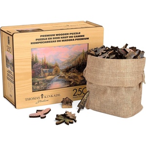 image:imageBuffalo Games  250 Piece Wooden Jigsaw Puzzle Charles Wysocki  Frederick The Literate Whimsy Cut Pieces Wooden Box Fabric Bag Full Size Poster Ages 14Sierra Paradise
