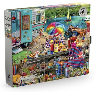 image:imageBuffalo Games  Aimee Stewart Family Campsite 2000 Piece Jigsaw Puzzle Colorful Camping Artwork Cozy Outdoor Scene