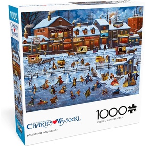 image:imageBuffalo Games  Charles Wysocki  Bostonians and Beans 1000 Piece Christmas Jigsaw Puzzle  Festive Holiday Puzzles for Adults  PrecisionCut Pieces Winter Artwork Relaxing Fun
