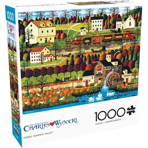 image:imageBuffalo Games  Charles Wysocki  Honey Pumpkin Valley  1000 Piece Fall Jigsaw Puzzle  Festive Puzzle for Adults  PrecisionCut Pieces Autumn Artwork and Hours of Relaxing Fun