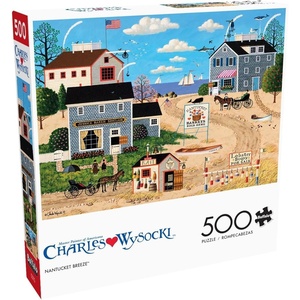 image:imageBuffalo Games  Charles Wysocki  Nantucket Breeze  500 Piece Jigsaw Puzzle for Adults Challenging Puzzle Perfect for Game Nights  Finished Size is 2125 x 1500500