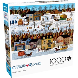image:imageBuffalo Games  Charles Wysocki  Windjammer Canal  1000 Piece Winter Jigsaw Puzzle  Festive Holiday Puzzles for Adults  PrecisionCut Pieces Christmas Artwork and Hours of Fun