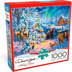 image:imageBuffalo Games  Darrell Bush  Woodland Christmas  1000 Piece Holiday Jigsaw Puzzle  Festive Puzzles for Adults  PrecisionCut Pieces Winter Artwork and Hours of Relaxing Fun
