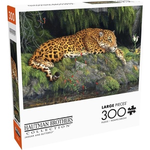 image:imageBuffalo Games  Hautman Brothers  Jaguar and Butterfly  300 Piece Jigsaw Puzzle for Adults Ages 14 and Up Challenging Puzzle Perfect for Game Nights