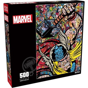 image:imageBuffalo Games  Marvel  Thor Collage  500 Piece Jigsaw Puzzle for Adults Challenging Puzzle Perfect for Game Nights  Finished Size is 2125 x 1500