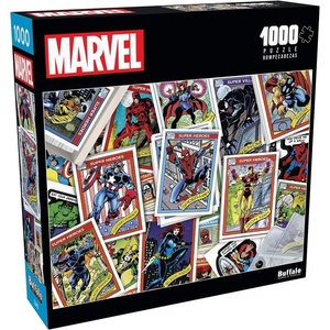 image:imageBuffalo Games  Marvel Trading Cards  1000 Piece Jigsaw Puzzle for Adults Challenging Puzzle Perfect for Game Nights  Finished Size is 2675 x 1975