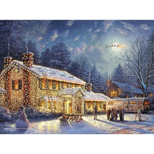 image:imageBuffalo Games  National Lampoons Christmas Vacation  100 Piece Holiday Jigsaw Puzzle  Thomas Kinkade  Festive Puzzles for Adults  PrecisionCut Pieces Winter Artwork and Hours of Relaxing Fun