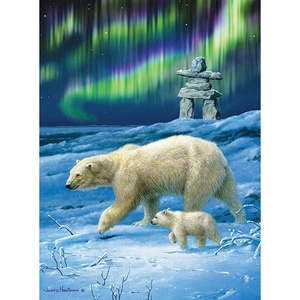 image:imageBuffalo Games  Northern Lights Bears  Hautman Brothers  1000 Piece Winter Jigsaw Puzzle Seasonal Puzzles for Adults  PrecisionCut Pieces Holiday Artwork and Hours of Relaxing Fun