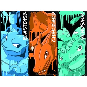 image:imageBuffalo Games  Pokemon  Blastoise Charizard and Venusaur Graffiti  400 Piece Jigsaw Puzzle for Families  PrecisionCut Pieces Beautiful Artwork