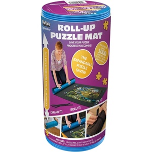 image:imageBuffalo Games  RollUp Puzzle Mat  Puzzle Saver and Assembly Accessory  Felt Mat  Fits up to 1500 Piece Puzzle  BlackBlue