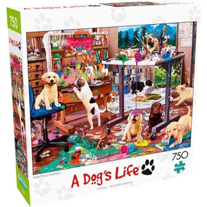 image:imageBuffalo Games  Steve Read  Painting Puppies  750 Piece Jigsaw Puzzle for Adults Challenging Puzzle Perfect for Game Nights  Finished Size is 2400 x 1800