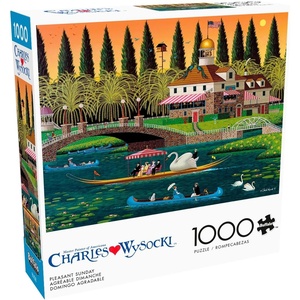 image:imageBuffalo Games Charles Wysocki  Pleasant Sunday  1000 Piece Jigsaw Puzzle  2675 x 1975 in Includes Poster  Precision Cut Pieces  Jigsaw Puzzles for Adults 1000 Pc  Relaxing Activity