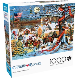 image:imageBuffalo Games Charles Wysocki  Small Town Scene  1000 Piece Jigsaw Puzzle  2675 x 1975 in  Secure Fit Pieces  Reference Poster  Charles Wysocki Winter Scene Puzzles