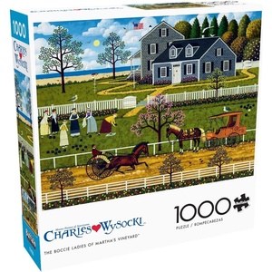 image:imageBuffalo Games Charles Wysocki  The Boccie Ladies of Marthas Vineyard  1000 Piece Jigsaw Puzzle For Adults  2675 x 1975 in Includes Poster  Jigsaw Puzzles  Interlocking Pieces  Game NightClassic