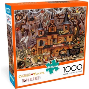 image:imageBuffalo Games Charles Wysocki Trick or Treat Hotel 1000 Piece Jigsaw Puzzle  2675 x 1975 in  Full Color Poster  Screen Free Relaxation  Charles Wysocki Puzzles