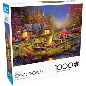 image:imageBuffalo Games Geno Peoples  The Woodsmen  1000 Piece Jigsaw Puzzle  Large Multicolor  Includes Poster  1000 Piece Puzzle for Adults  Relaxing Activity