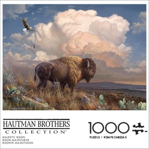 image:imageBuffalo Games Hautman Brothers Majestic Bison 1000 Piece Jigsaw Puzzle  Multicolor 2675 x 1975 in  Wildlife Landscape Relaxing Build  1000 Piece Puzzle for Adults  Adult Jigsaws