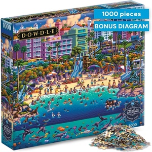 image:imageBuffalo Games La Jolla Cove Jigsaw Puzzle  1000 Piece Multicolor Rectangular  Poster Included Puzzles for Adults  Beach Scene Adult Activity  Jigsaw 1000 Pieces