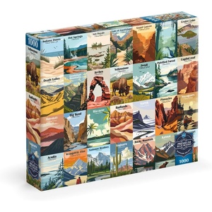 image:imageBuffalo Games National Parks Jigsaw Puzzle  1000 Pieces 267 x 1975 in Pack of 1  Puzzles for Adults  Full Size Poster National Parks  Blue Core Board Jigsaw 1000 Pieces
