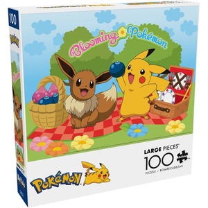 image:imageBuffalo Games Pokmon Blooming Pikachu amp Eevee Jigsaw Puzzle  100 Pieces 15 x 11 in Ages 6  Pokemon Puzzle for Kids  Large Pieces Recycled Paper Board  Pokemon Gifts for BoysBlooming Pokemon