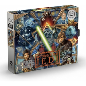 image:imageBuffalo Games Star Wars Return of the Jedi End of an Era 1000 Piece Jigsaw Puzzle  2675 x 1975 in Includes Poster  Darth Vader Theme Collage  Foil Accent Box  Star Wars Puzzle for Adults