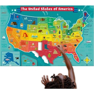 image:imageChuckle amp Roar USA Map Floor Puzzle  3 Ft x 2 Ft 50 States  Screen Free Play Puzzles for Kids Ages 46  Geography Learning Map of the United States  Portable Carry Box Educational Toys