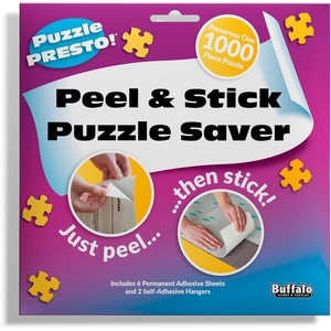 image:imagePuzzle Presto Peel amp Stick Puzzle Saver Sheets  6 Sheets amp 2 Hangers  Complete Puzzle Preservation Kit  6 Adhesive Sheets and 2 Adhesive Hangers