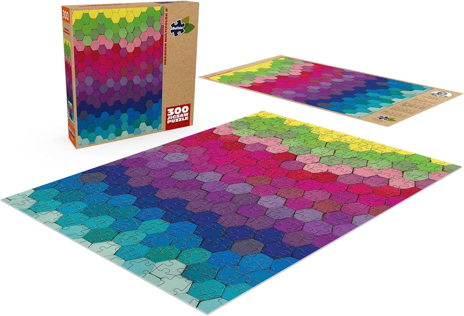 image:imageBuffalo Games  Lynn Haughton  Hexagon Multicolor  Large Piece Jigsaw Puzzle for Adults  Challenging Puzzle Perfect for Game Nights  Finished Size is 2125 x 1500