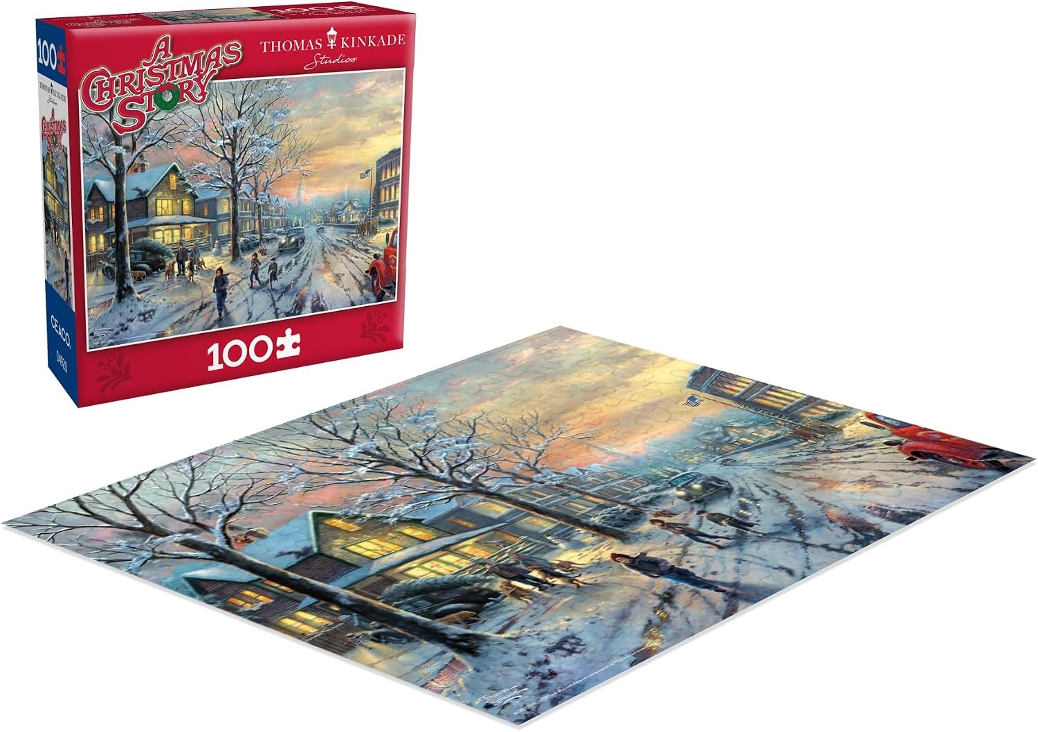 image:imageCEACO A Christmas Story Thomas Kinkade Jigsaw Puzzle  100Pc 15 x 11 in Ages 6  FullColor Poster for 100 Piece Puzzles for Kids  Relaxing Focus for 100 Piece Sets for Adults