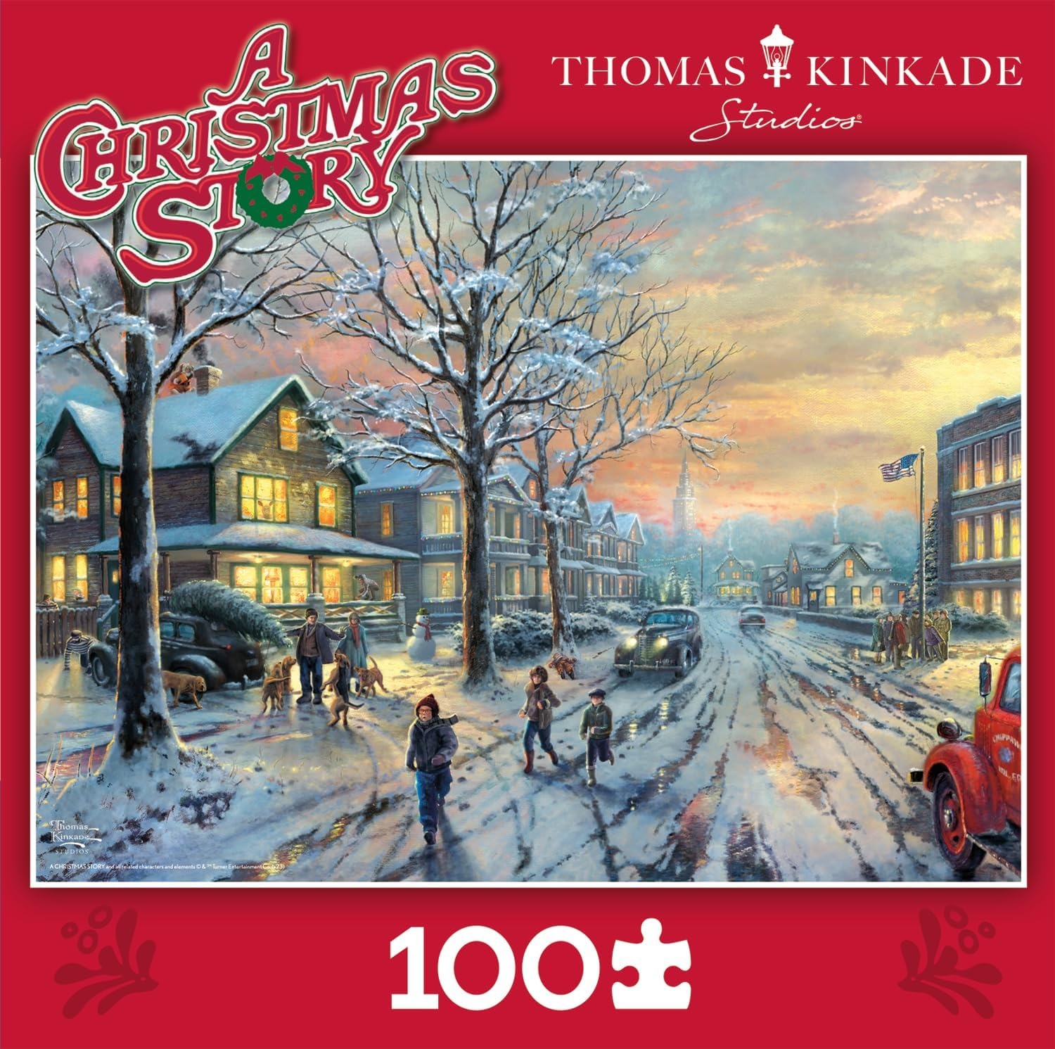image:imageCEACO A Christmas Story Thomas Kinkade Jigsaw Puzzle  100Pc 15 x 11 in Ages 6  FullColor Poster for 100 Piece Puzzles for Kids  Relaxing Focus for 100 Piece Sets for Adults