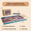 image:imageBuffalo Games  500 Piece Wooden Jigsaw Puzzle Hawaiian Food Truck Festival Premium Quality Wooden Box  Ages 14Hawaiian Food Truck