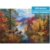 image:imageBuffalo Games Abraham Hunter Adirondack Lake 500 Piece Jigsaw Puzzle  2125 x 15 in Gold Collection  Puzzles for Adults with Bonus Poster  Precision Cut Pieces  Recycled Board