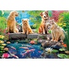 image:imageCEACO Doggies at the Koi Pond Jigsaw Puzzle  500Piece 2125 x 15 in  Peaceful Dog Scene Jigsaw Puzzles 500 Pieces for Adults  Assembly Kit amp Bonus Poster Guide
