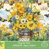image:imageCEACO Honey Bee Floral Jigsaw Puzzle  500 Pieces 2125 x 15 in  Relaxing Focus Puzzles for Adults