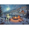 image:imageCeaco  Disney  Thomas Kinkade  Mickey and Minnie Christmas Lodge  500 Piece Holiday Puzzle  Festive Puzzle for Adults  PrecisionCut Pieces Winter Artwork Hours of Relaxing Fun