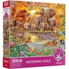 image:imageCeaco  Foil Puzzle  Steve Sundram  Watering Hole  500 Piece Jigsaw Puzzle