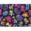 image:imageCeaco  Glow in The Dark  Dinosaur Sticker Collage  100 Piece Jigsaw Puzzle