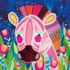 image:imageCeaco  Sensory Textures  Colorful Zebra  100 Piece Jigsaw Puzzle