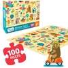 image:imageChuckle amp Roar  Cool Cats Glitter 100 Piece Jigsaw Puzzle for Kids Ages 6  Educational Puzzle with Glitter Accents  Fine Motor Skills and Screen Free Fun  Giftable Kids Puzzle 11 x 15 InchesAdventure Awaits