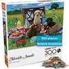 image:imageBuffalo Games  Adorable Animals Puppy Park Picnic 300 Large Piece Jigsaw Puzzle for Adults with Oversized Pieces