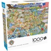 image:imageBuffalo Games Carrie Wagner Colorful Country 1000 Piece Jigsaw Puzzle  2675 x 1975 in Ages 14 amp Up  Family Night Adult Puzzle  USA Map Art  Recycled Board