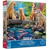 image:imageCEACO Doggies at the Koi Pond Jigsaw Puzzle  500Piece 2125 x 15 in  Peaceful Dog Scene Jigsaw Puzzles 500 Pieces for Adults  Assembly Kit amp Bonus Poster Guide